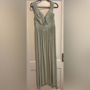 Sage Green ASOS Maxi Dress with Lace Cutouts